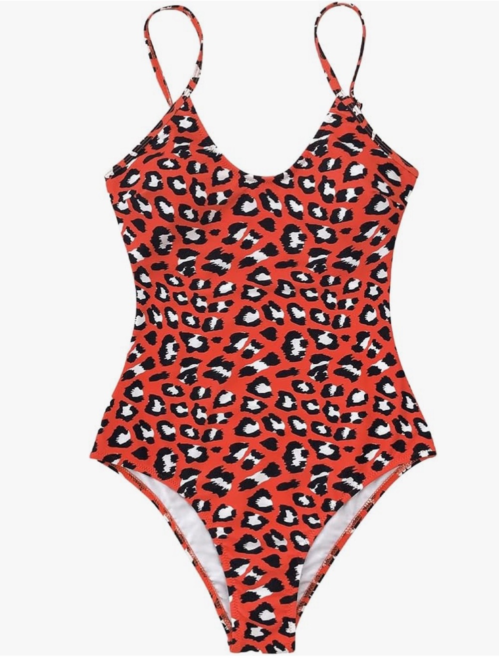 CUPSHE Women's V Neck Leopard Print One Piece Swimsuit
